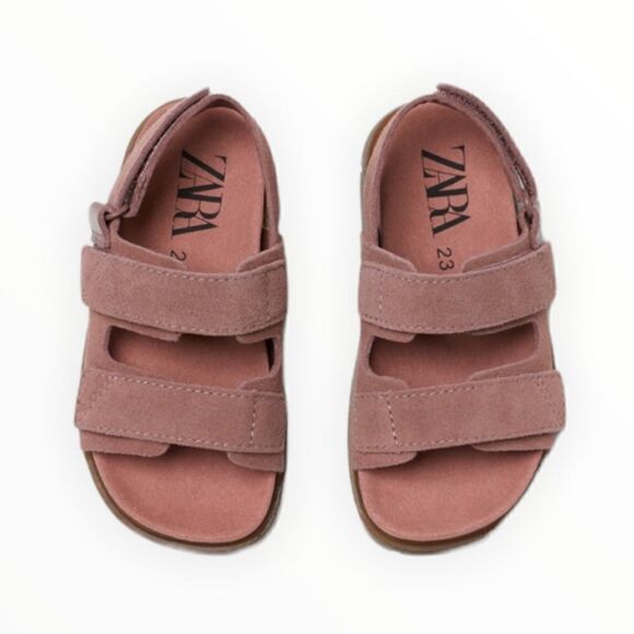 ZARA Kids | Pink | LEATHER SANDALS - Picture 2 of 8